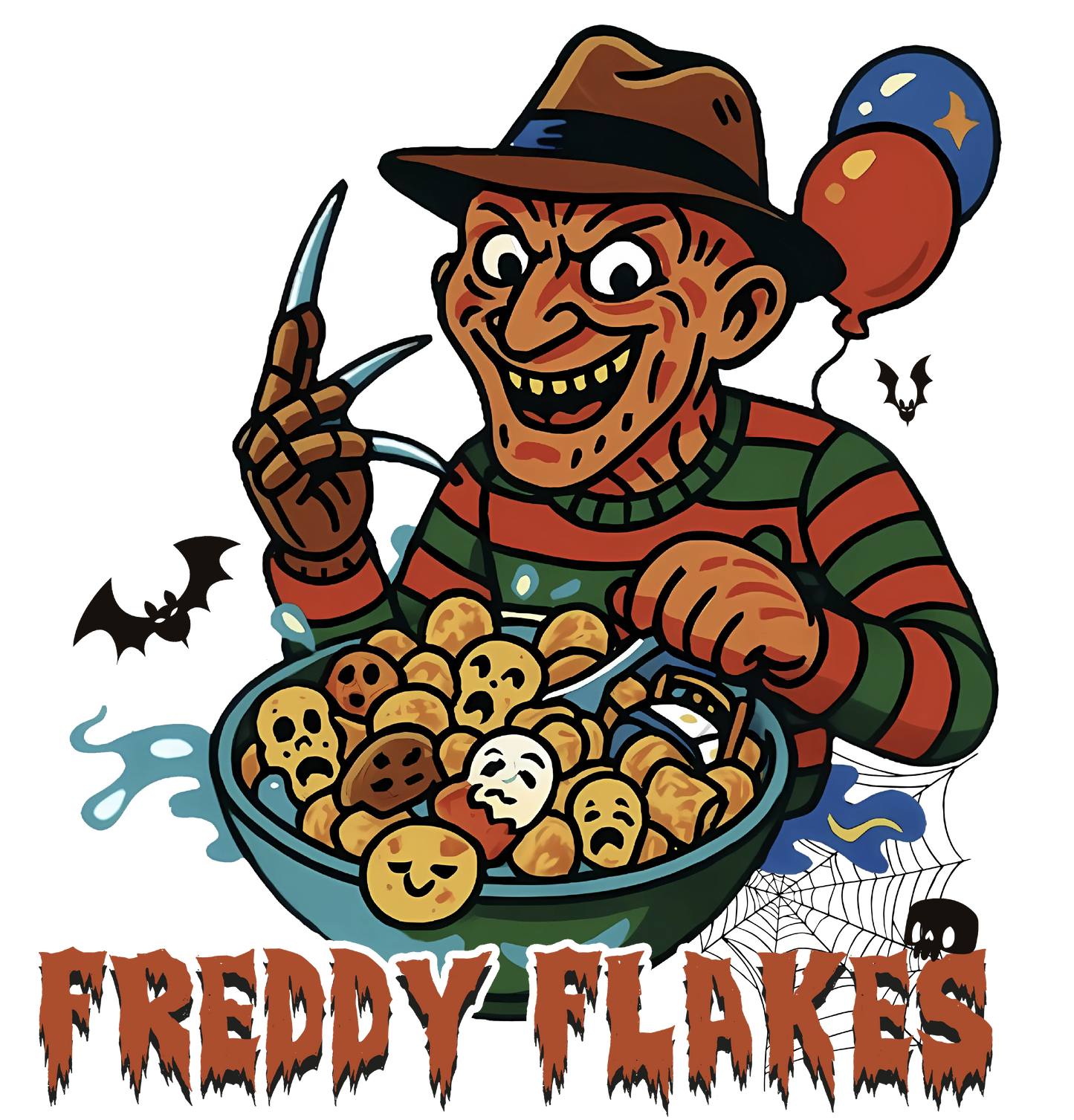 Freddy Flakes DTF Transfer – 11" x 11.4"