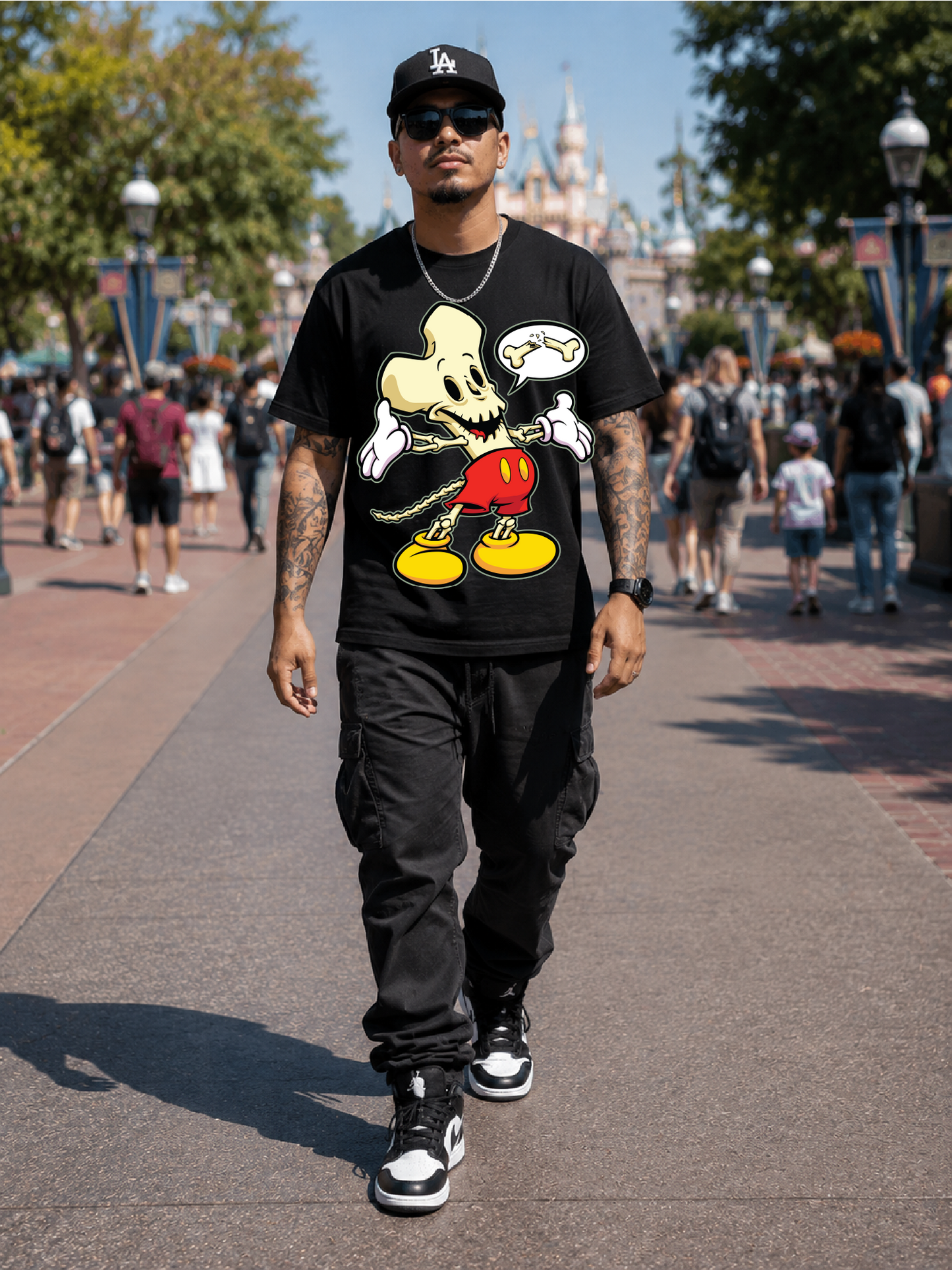 Cartoon Skull Graphic T-Shirt
