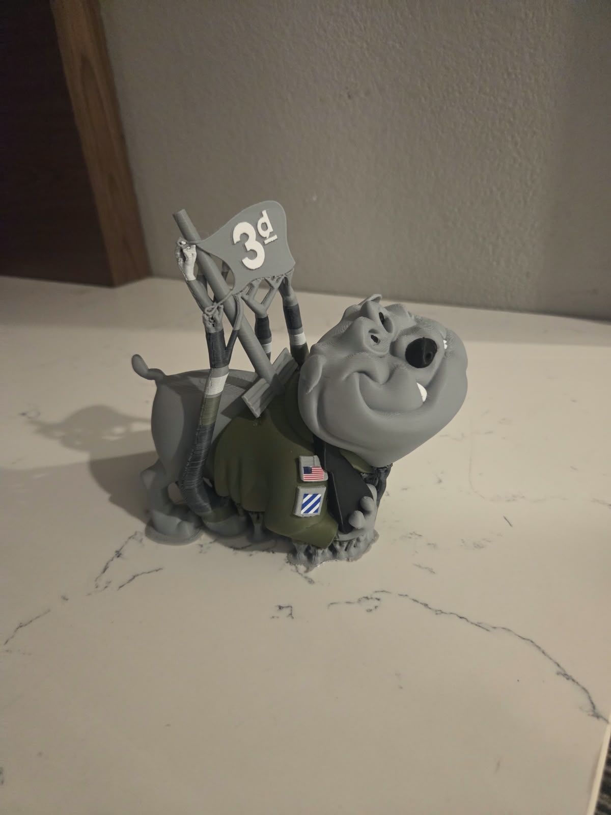 3d printed bull dog