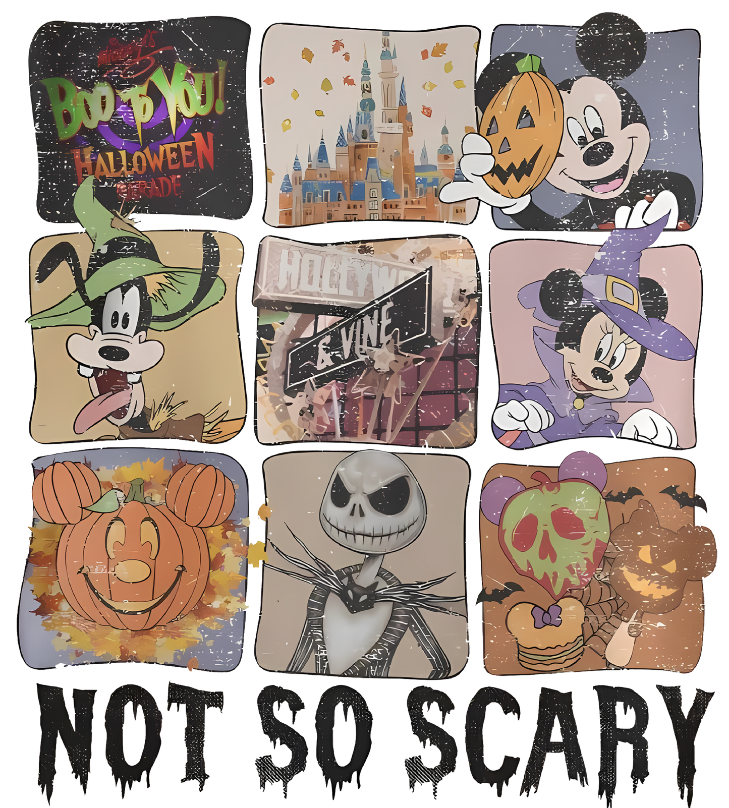 Not So Scary Halloween DTF Transfer – 10.8" x 12.3"