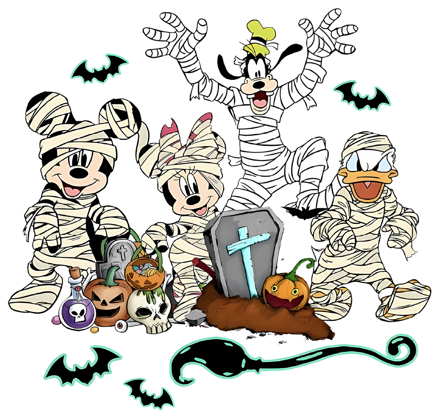 MICKEY AND FRIENDS SPOOKY – 11" x 11.4"