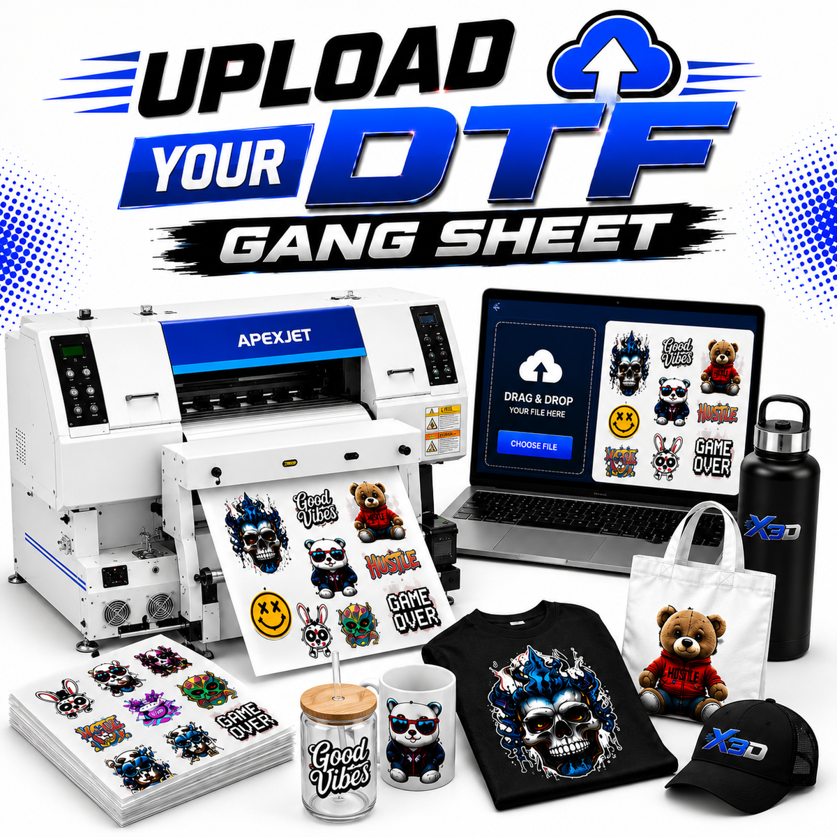 Upload Your DTF Gang Sheet